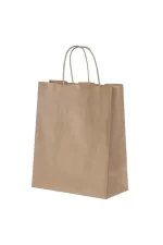 Kraft Çanta 18x8x24 cm(Kağıt Poşet Çanta) Burgu Saplı