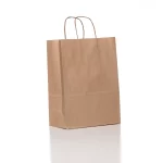 Kraft Çanta 18x8x24 cm(Kağıt Poşet Çanta) Burgu Saplı - Görsel 3